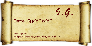 Imre Győző névjegykártya